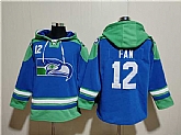 Men's Seattle Seahawks #12 Fan Royal Ageless Must-Have Lace-Up Pullover Hoodie,baseball caps,new era cap wholesale,wholesale hats